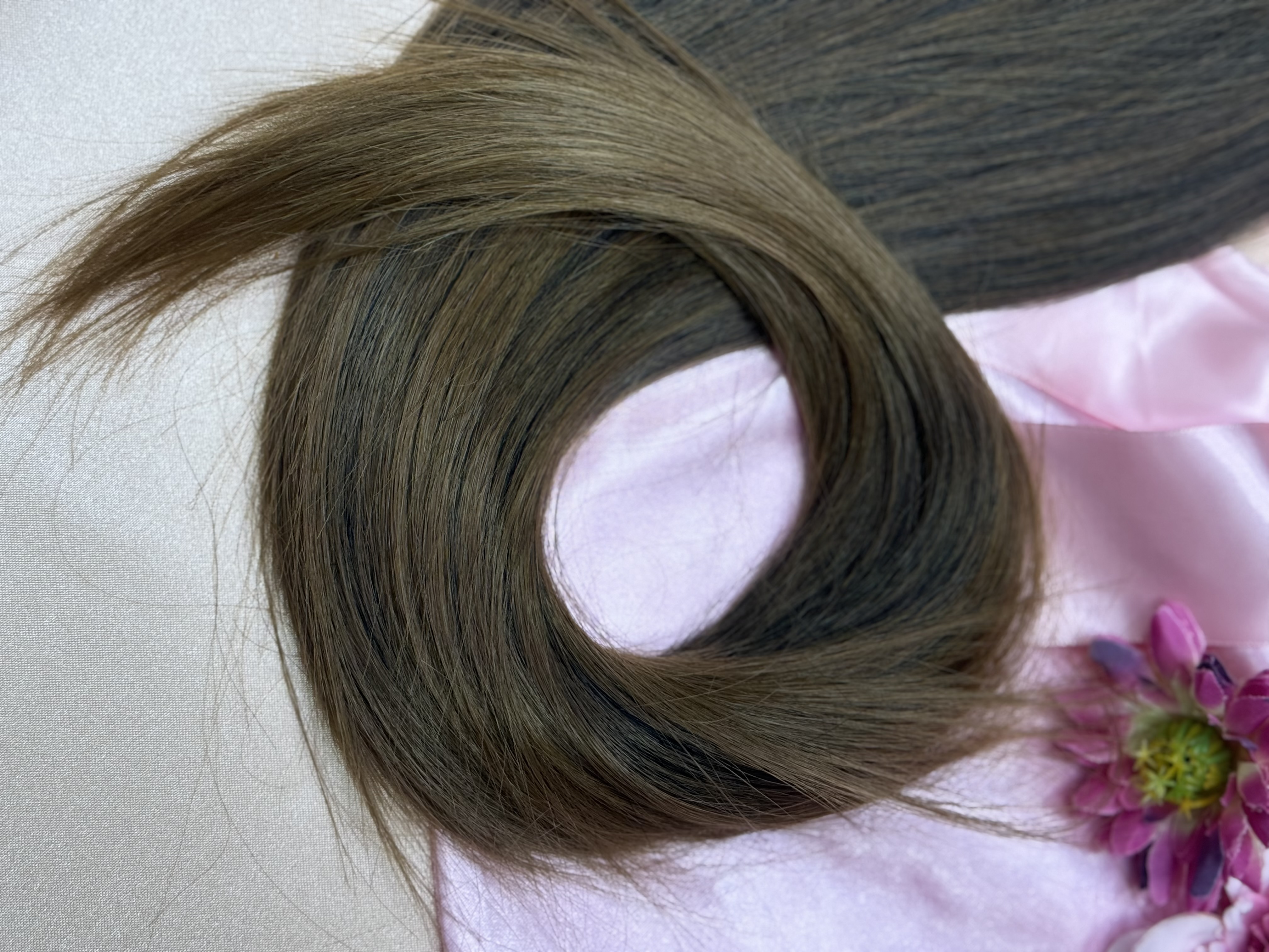 Kucyk Prosty Ciemny brąz ombre długi