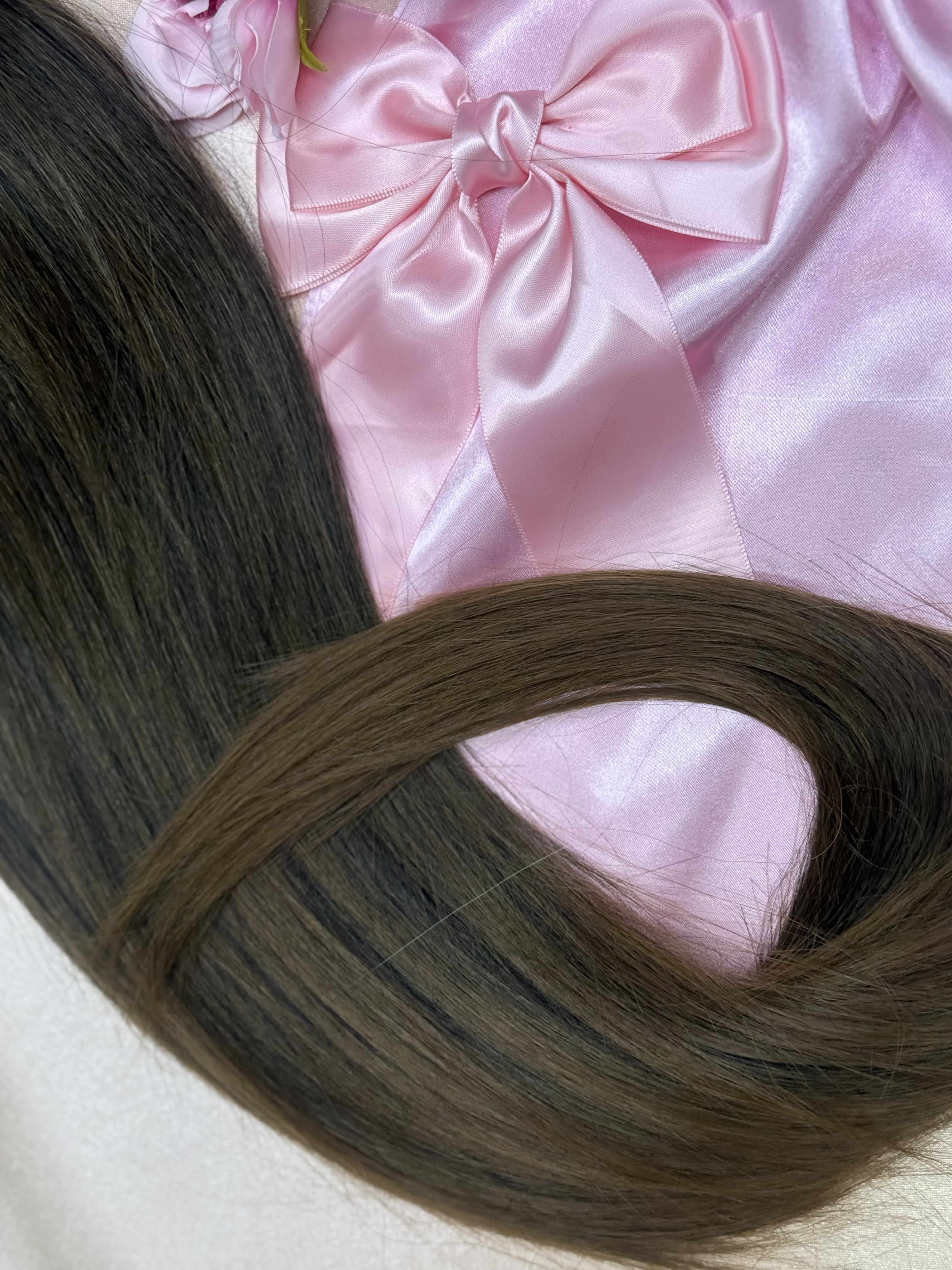 Kucyk Prosty Ciemny brąz ombre długi