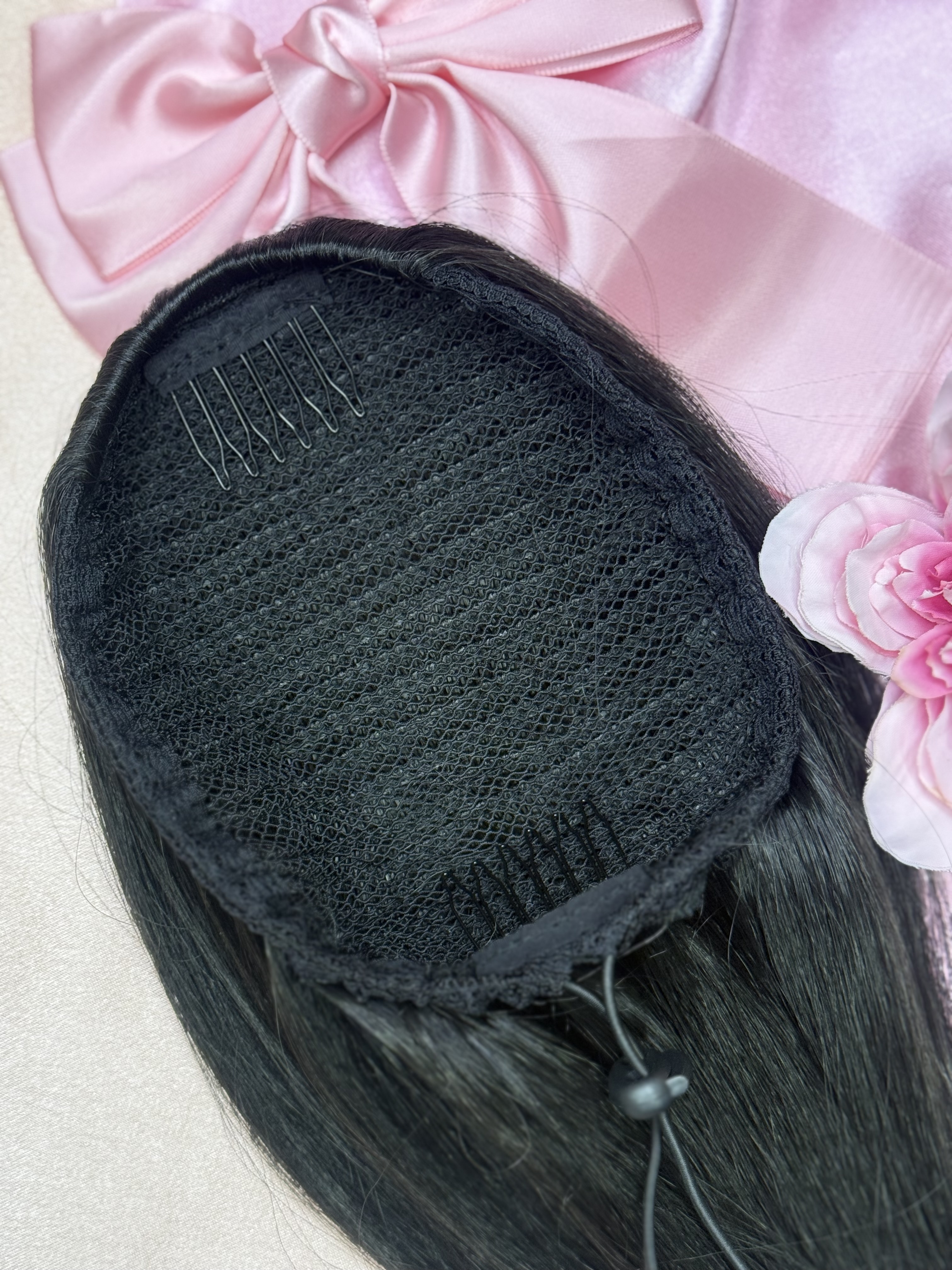 Kucyk Prosty Czarny długi