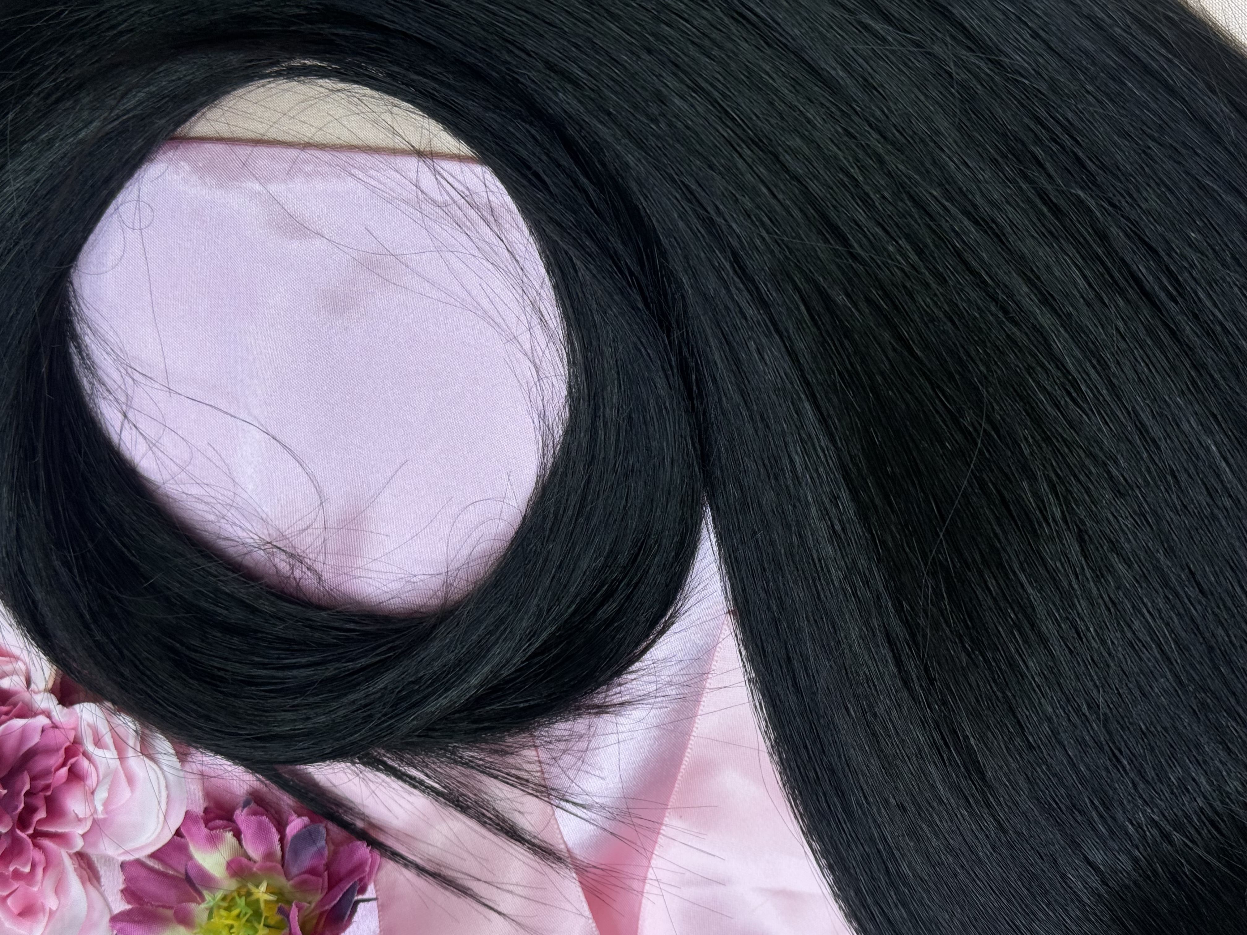 Kucyk Prosty Czarny długi