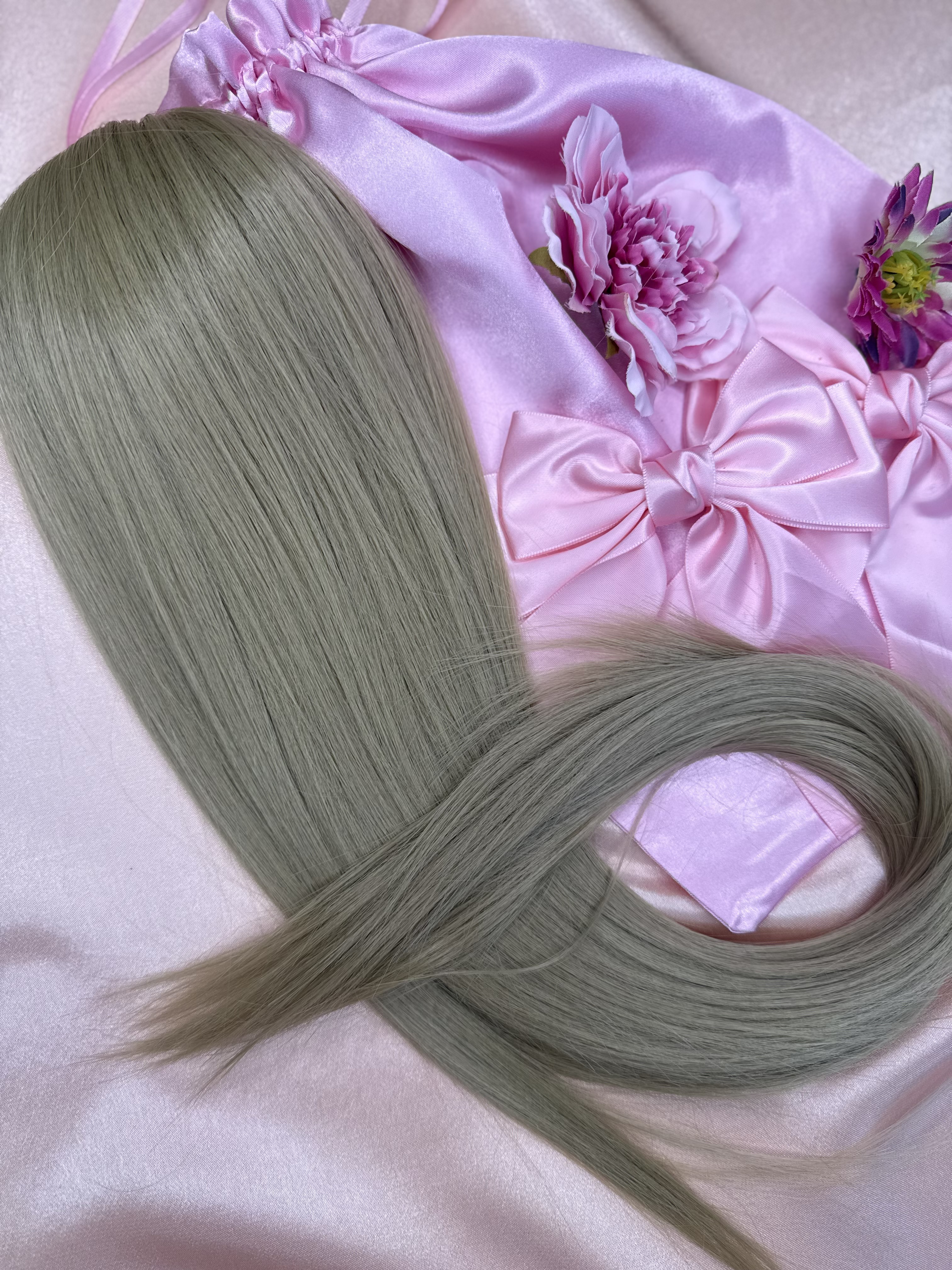 Kucyk Prosty Długi beżowy Blond