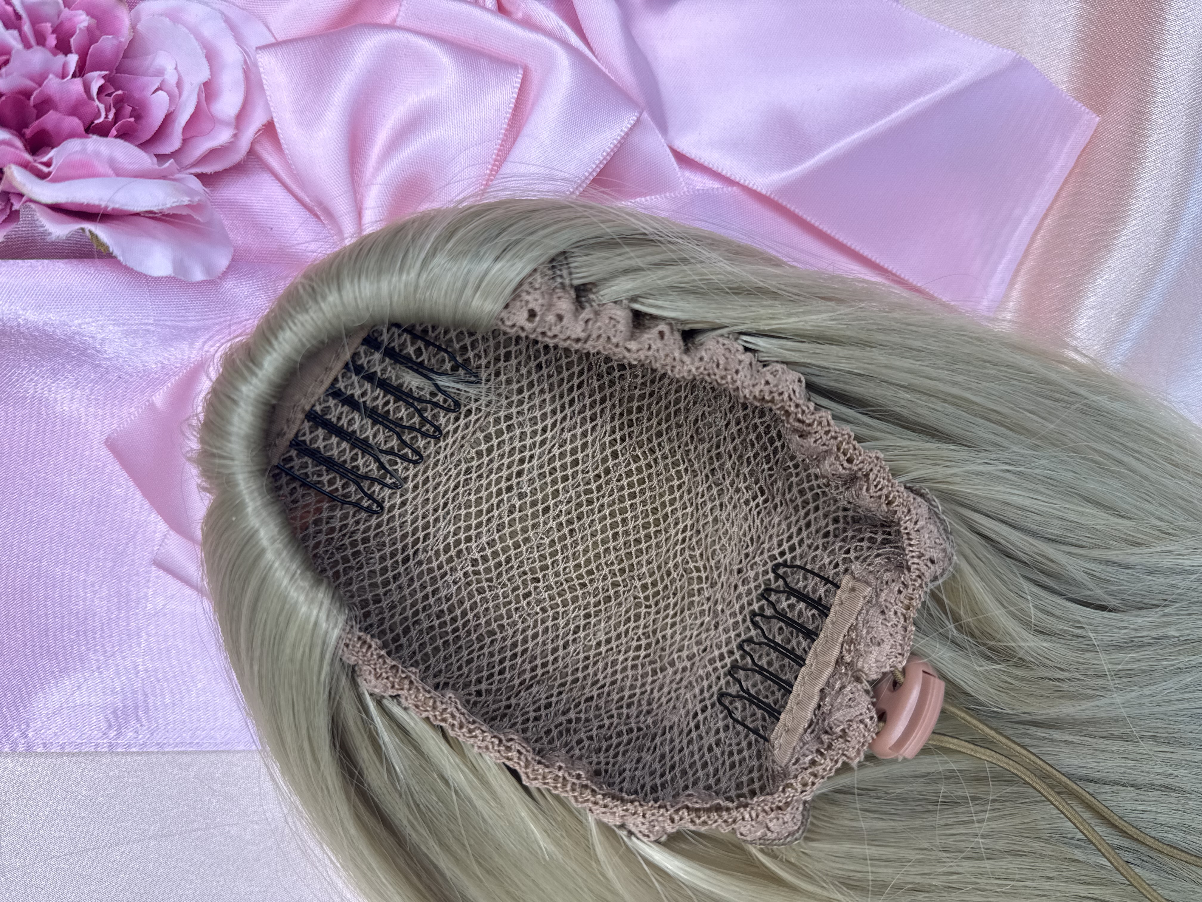 Kucyk Prosty Długi beżowy Blond