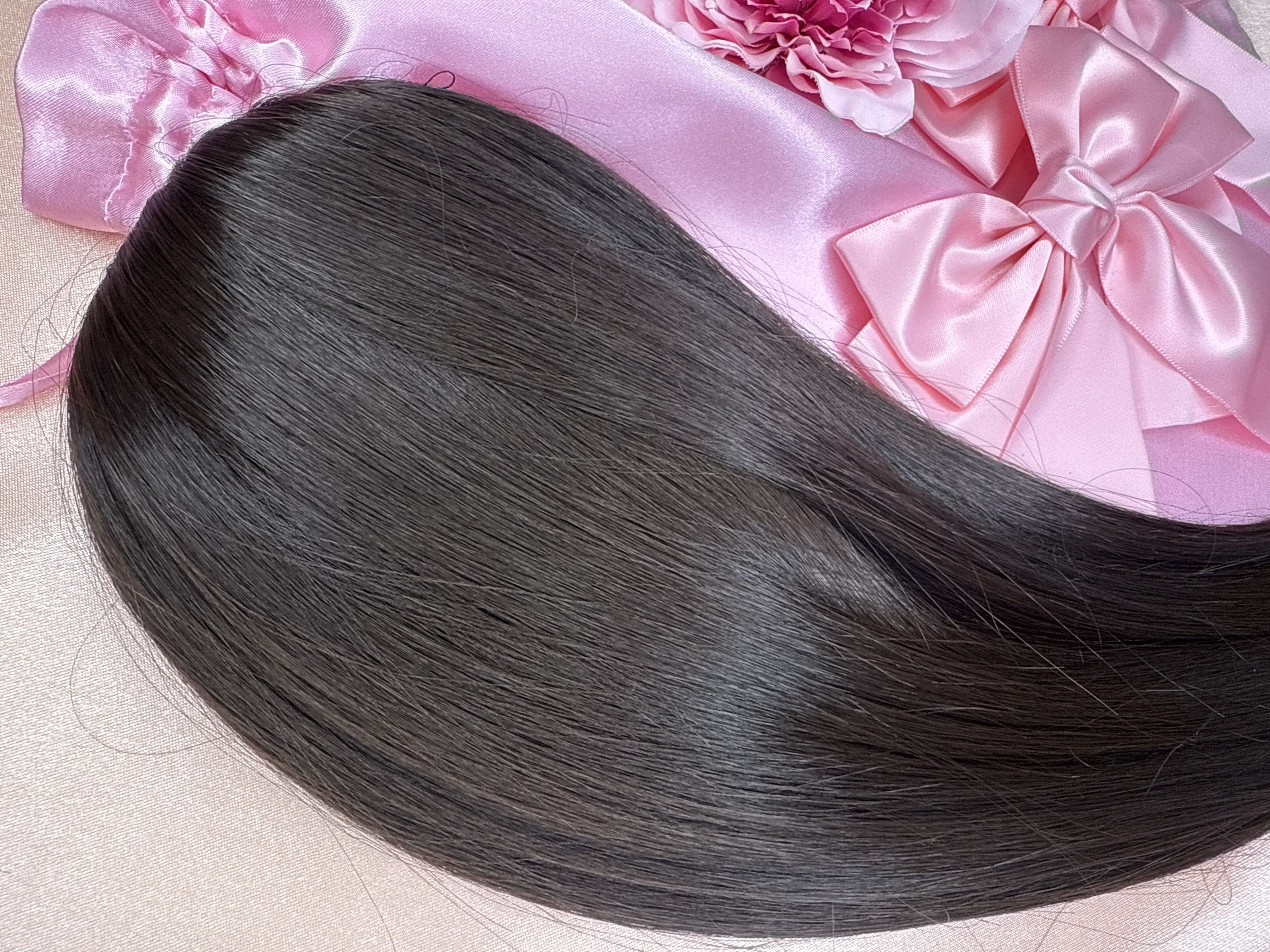 Kucyk Prosty Krótki Ciemny Brąz