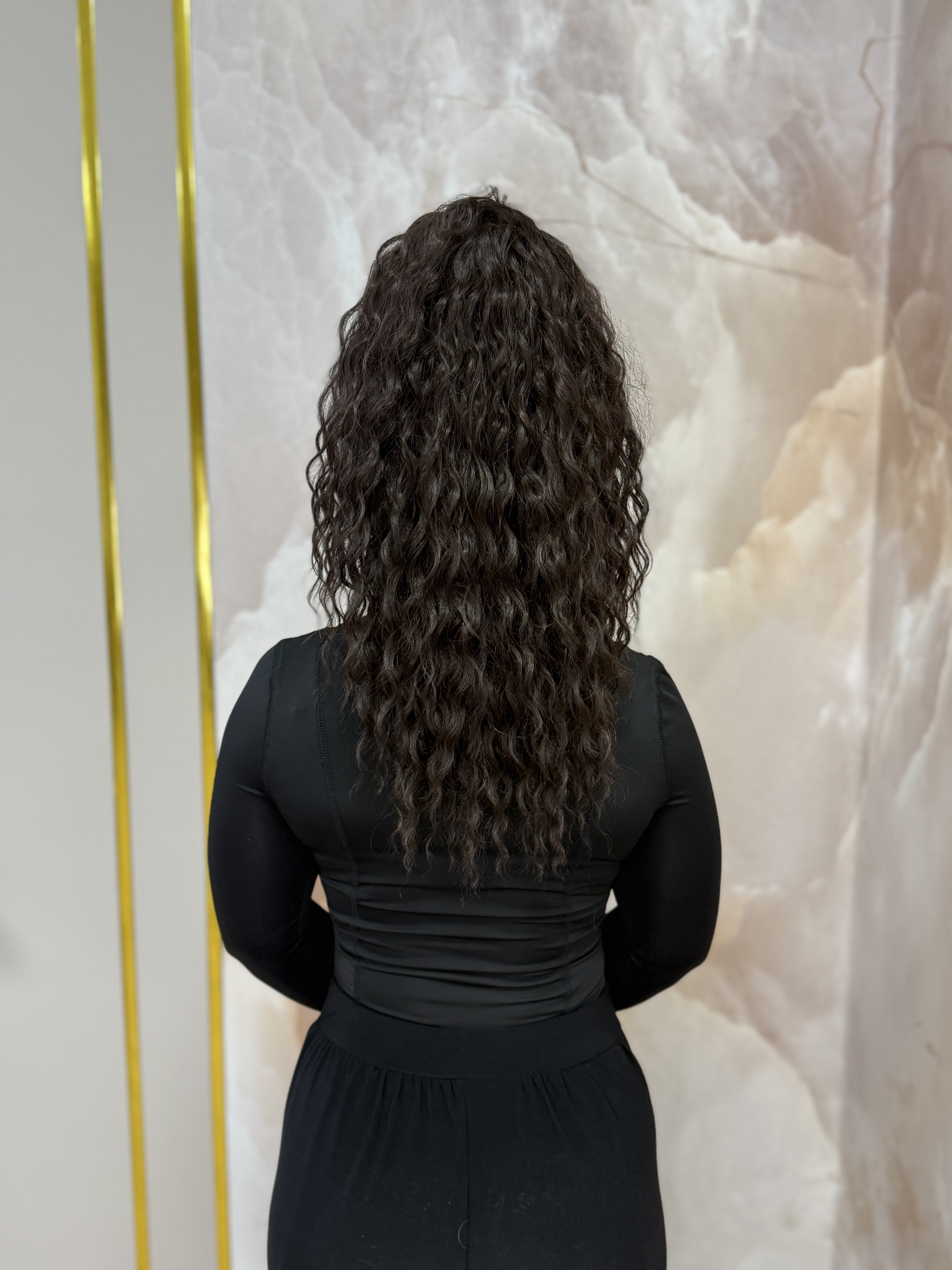 Kucyk Krótki Water Wave Ciemny Brąz