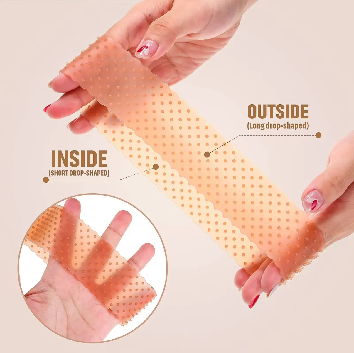 Opaska silikonowa pod perukę