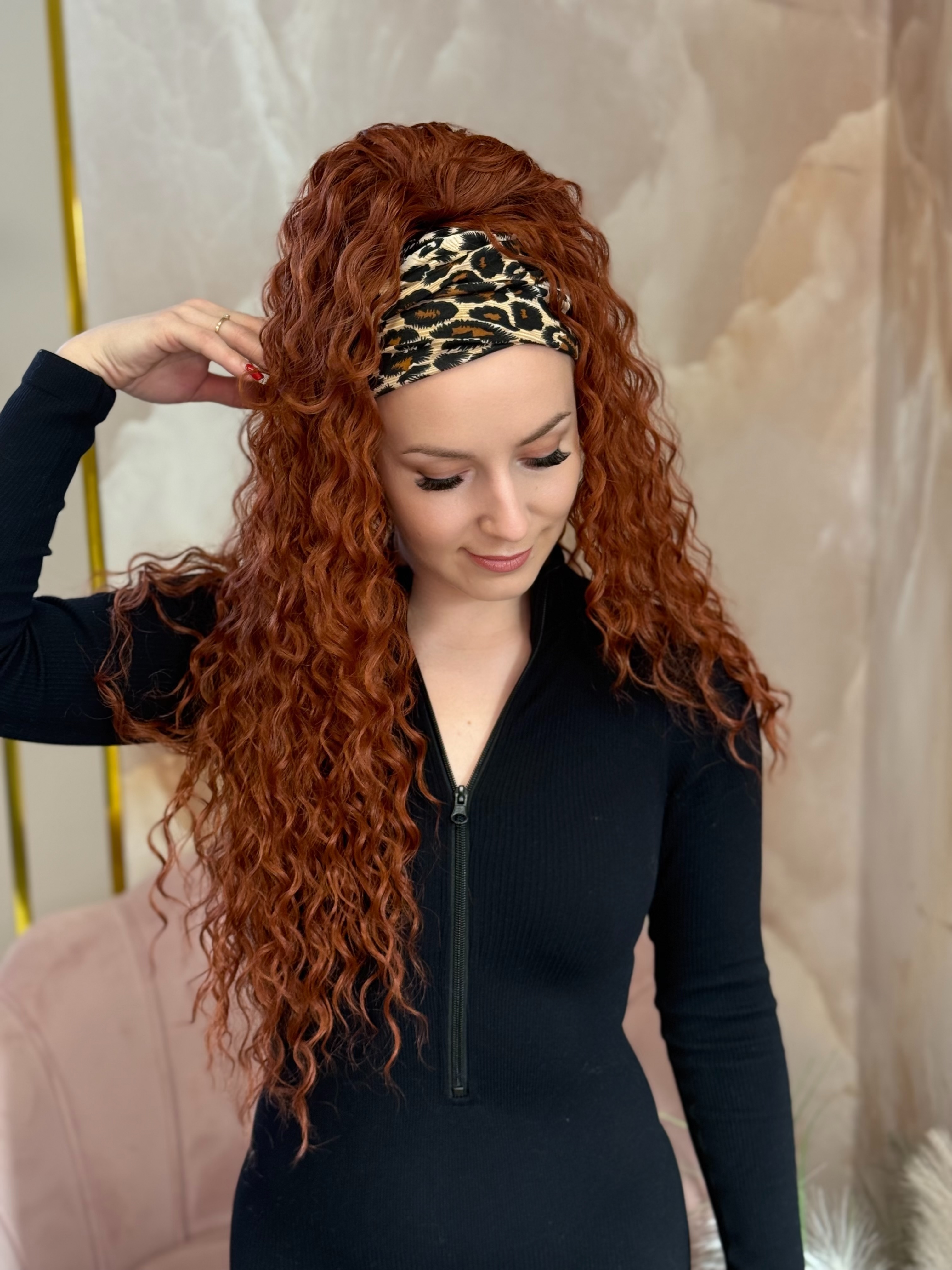 Kucyk Water Wave Długi Rudy