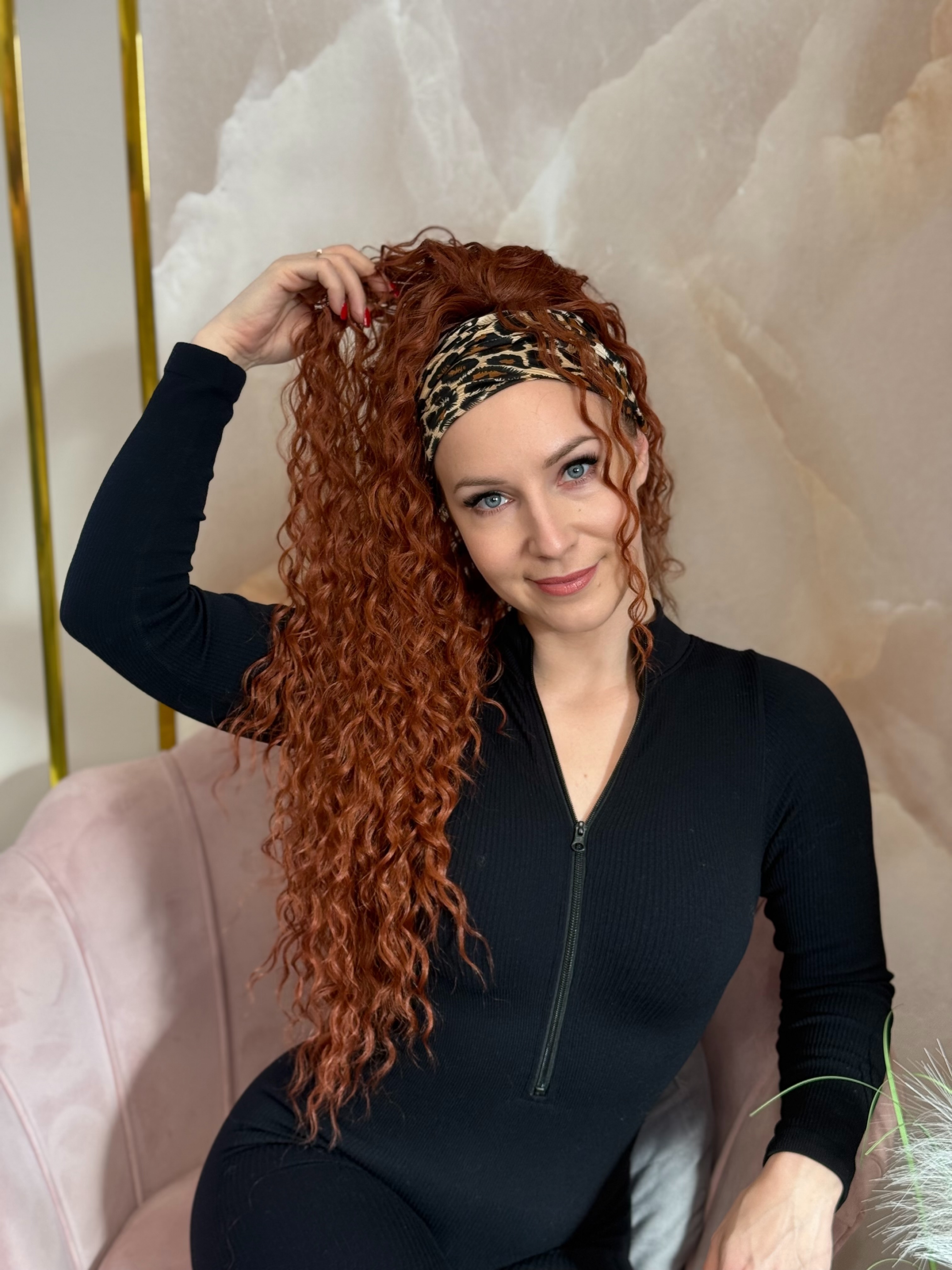 Kucyk Water Wave Długi Rudy