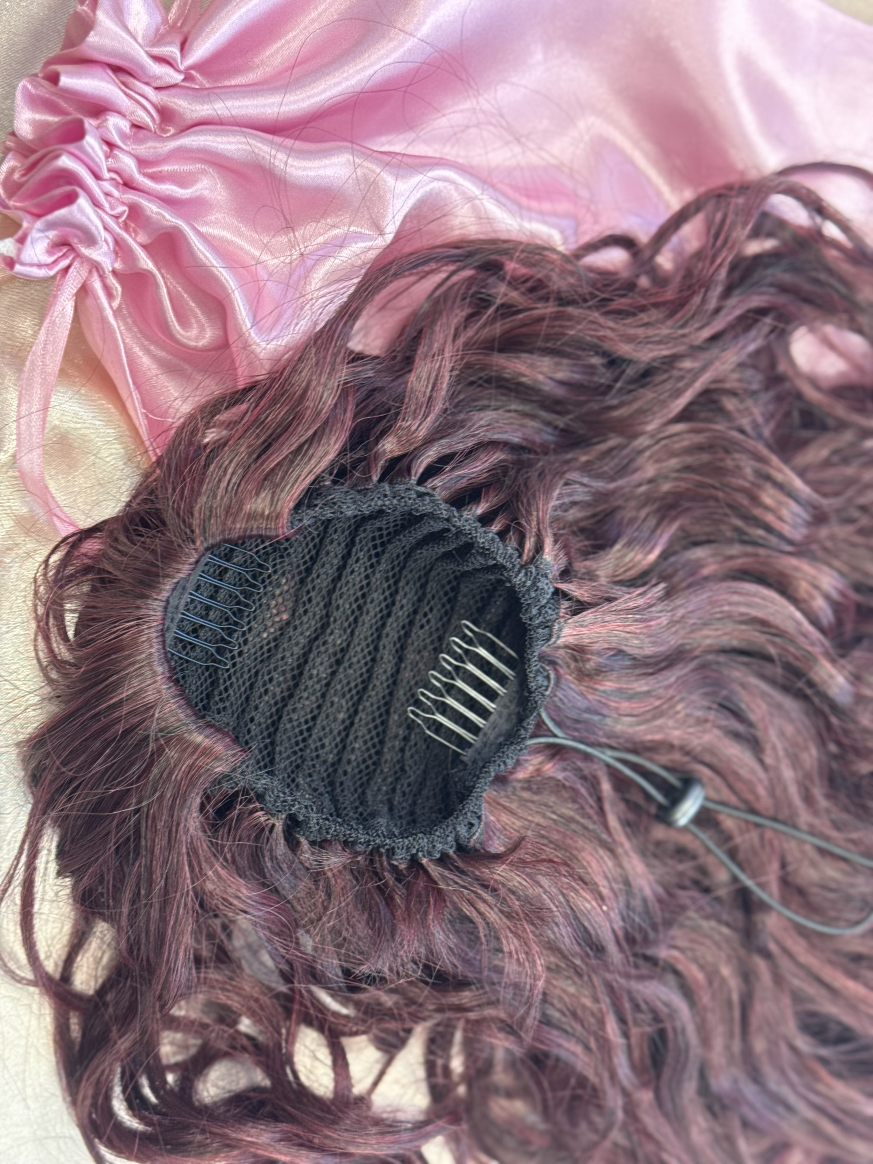 Kucyk Ocean Wave Długi Bordo