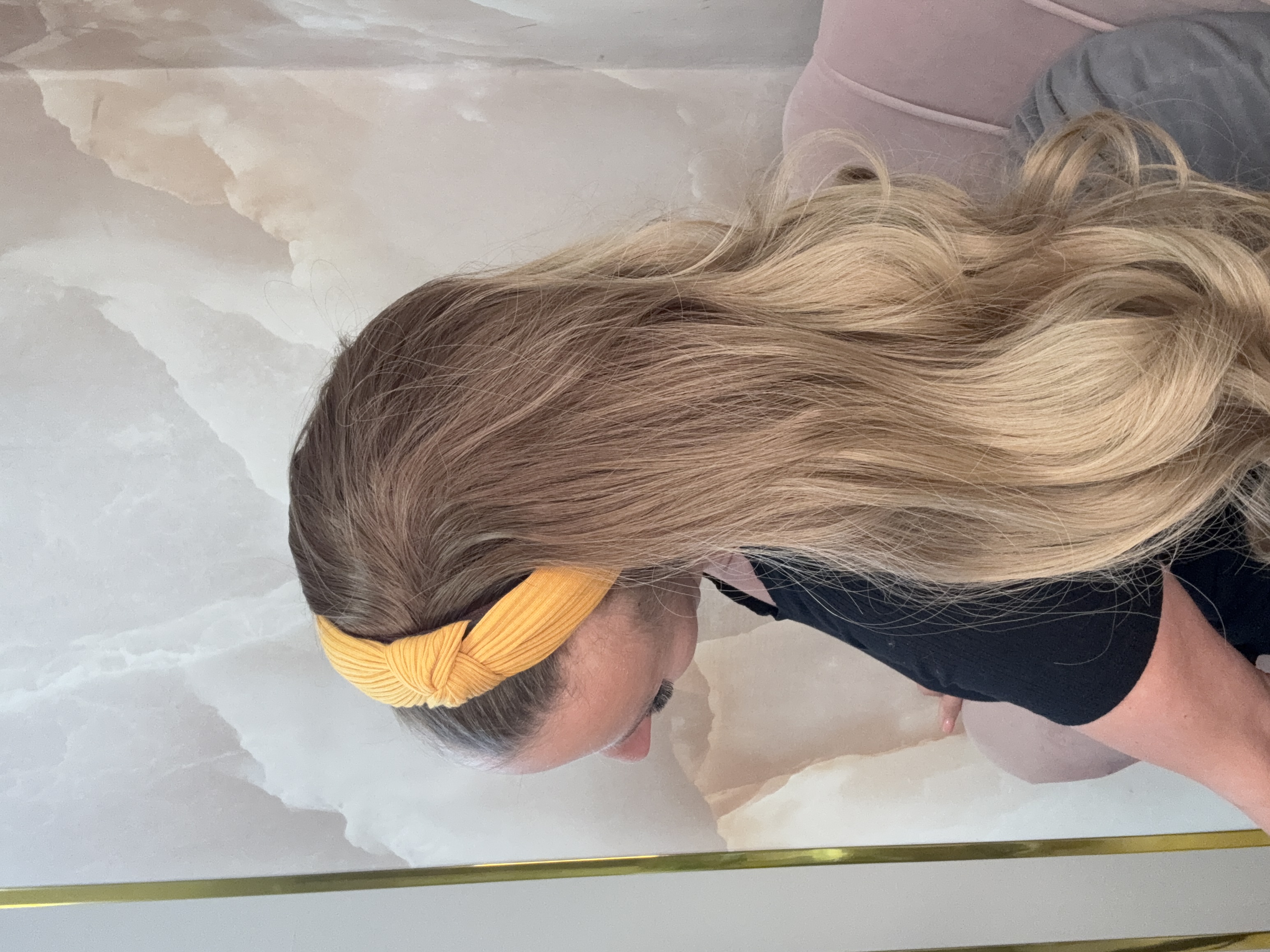 Peruka na opasce falowana ombre Blond