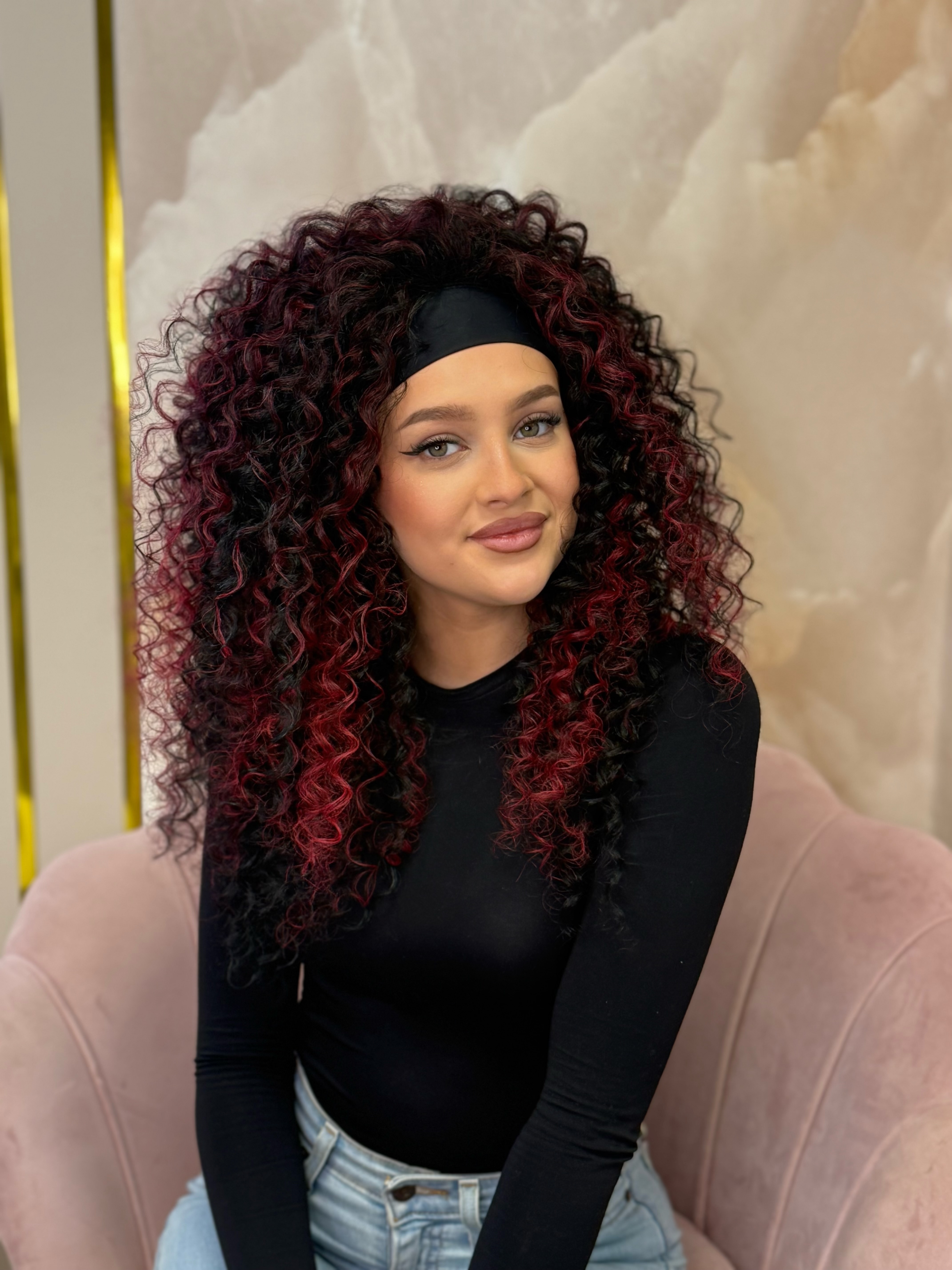 Peruka na opasce Kręcona- NA ZAMÓWIENIE, robiona ręcznie