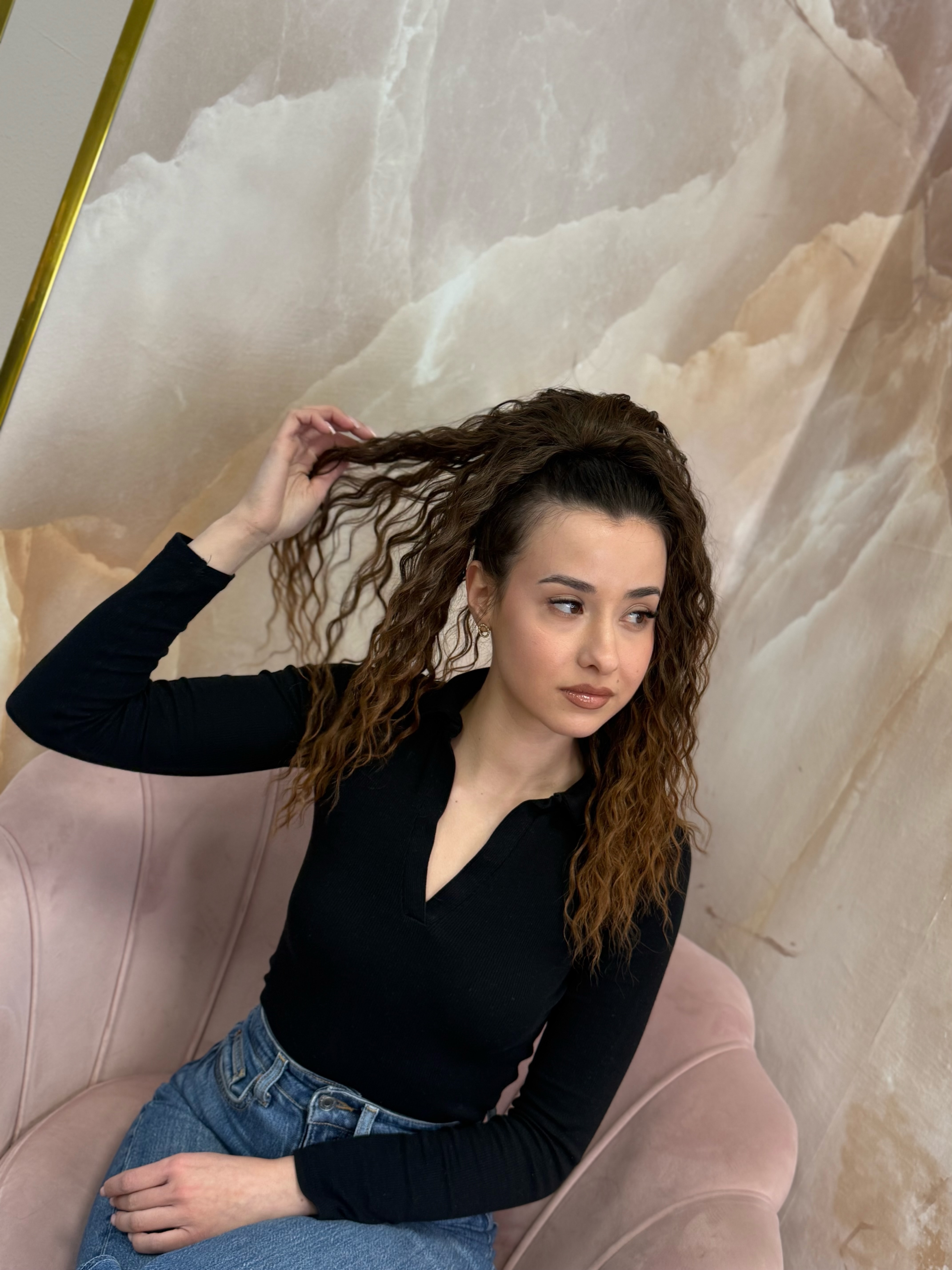 Kucyk Water Wave Krótki Ombre