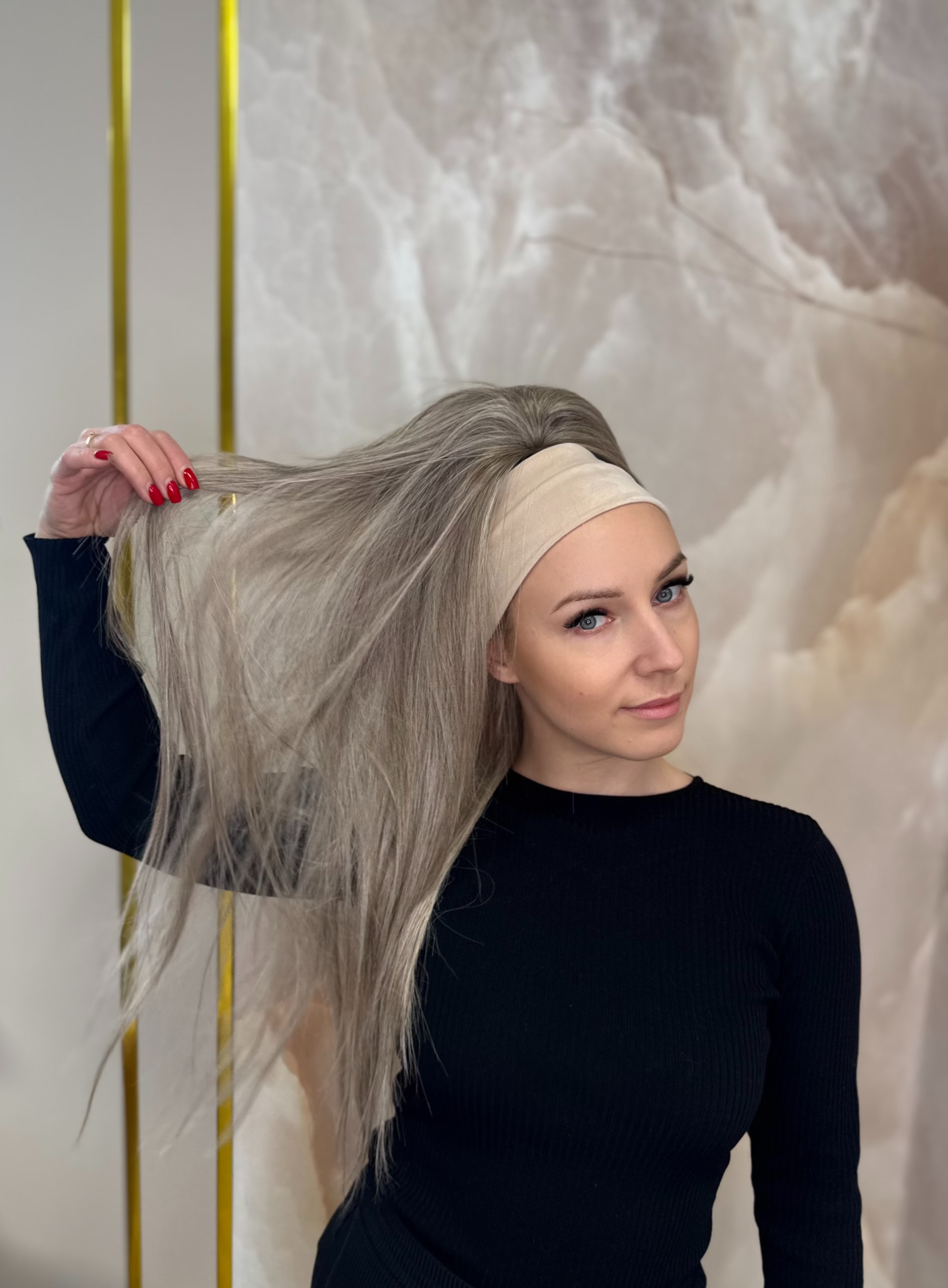 Kucyk Prosty Długi Baby Blonde