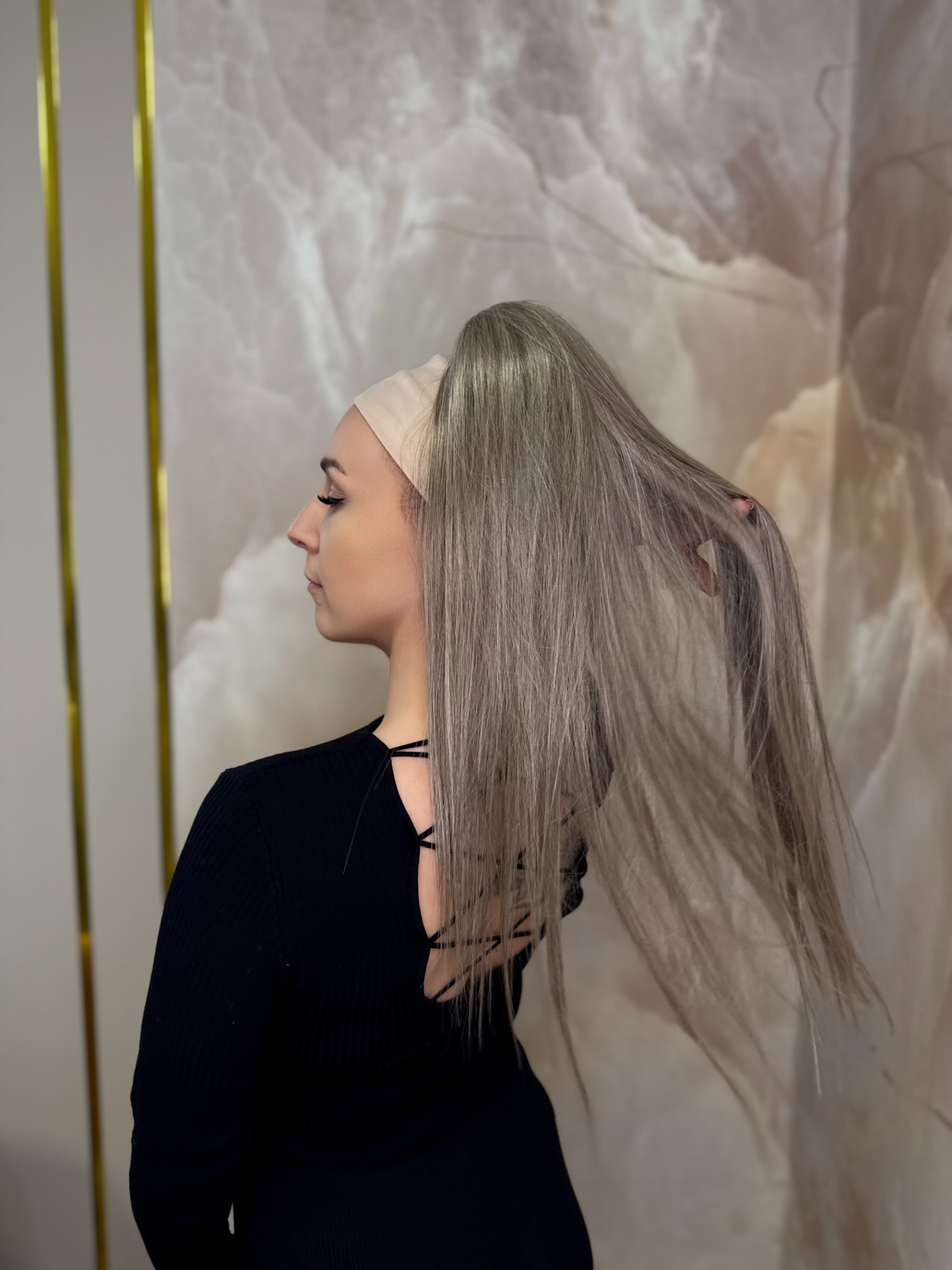 Kucyk Prosty Długi Baby Blonde