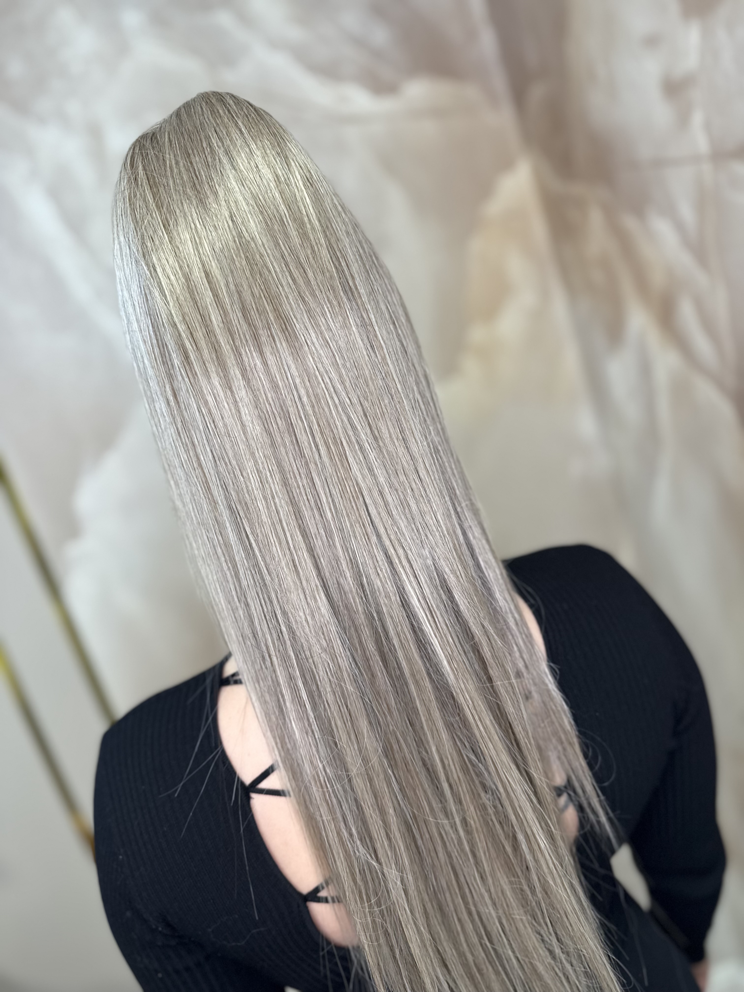 Kucyk Prosty Długi Baby Blonde