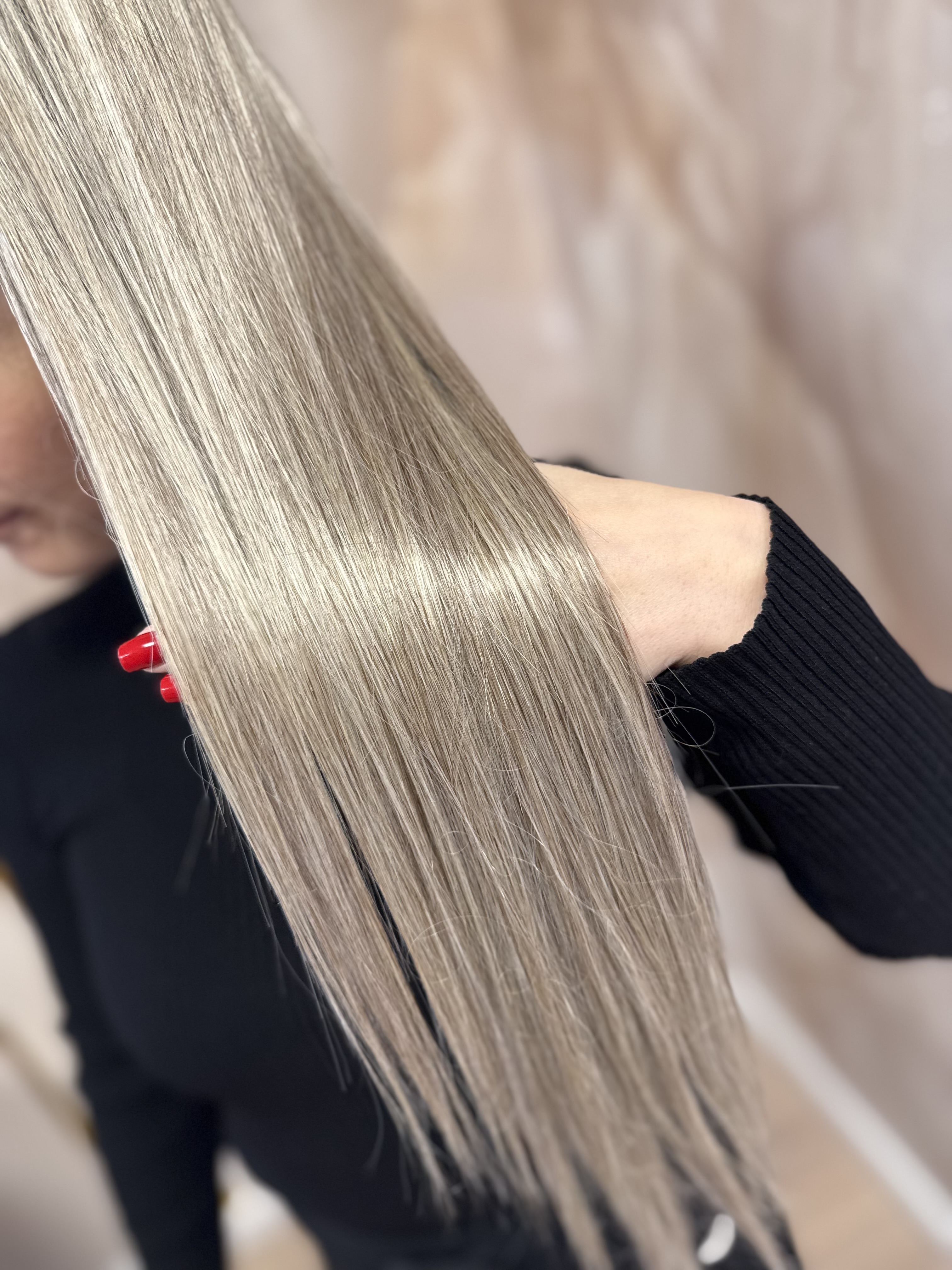 Kucyk Prosty Długi Baby Blonde