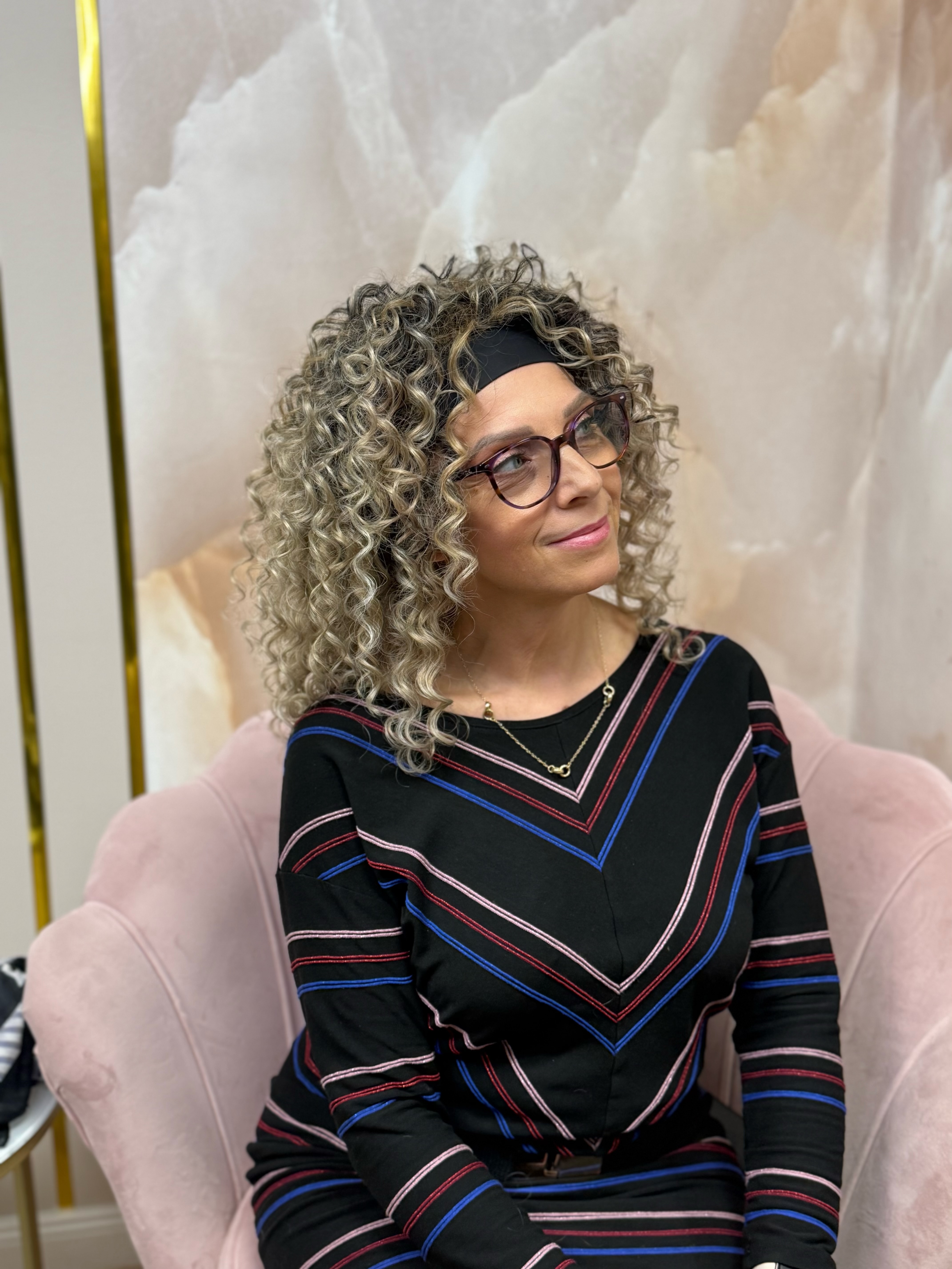 Peruka na opasce Kręcona- NA ZAMÓWIENIE, robiona ręcznie