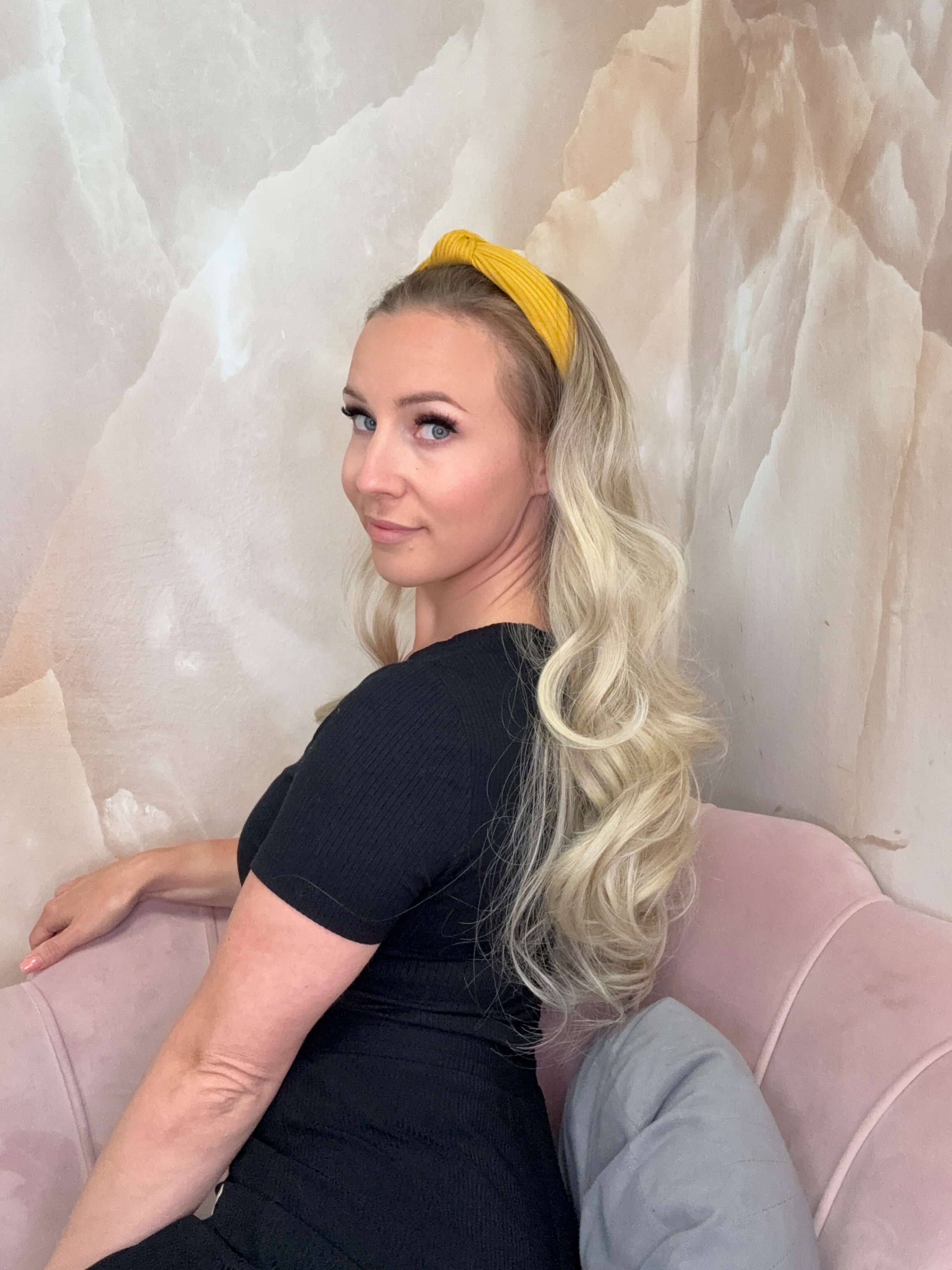 Peruka na opasce Jasny blond Ombre
