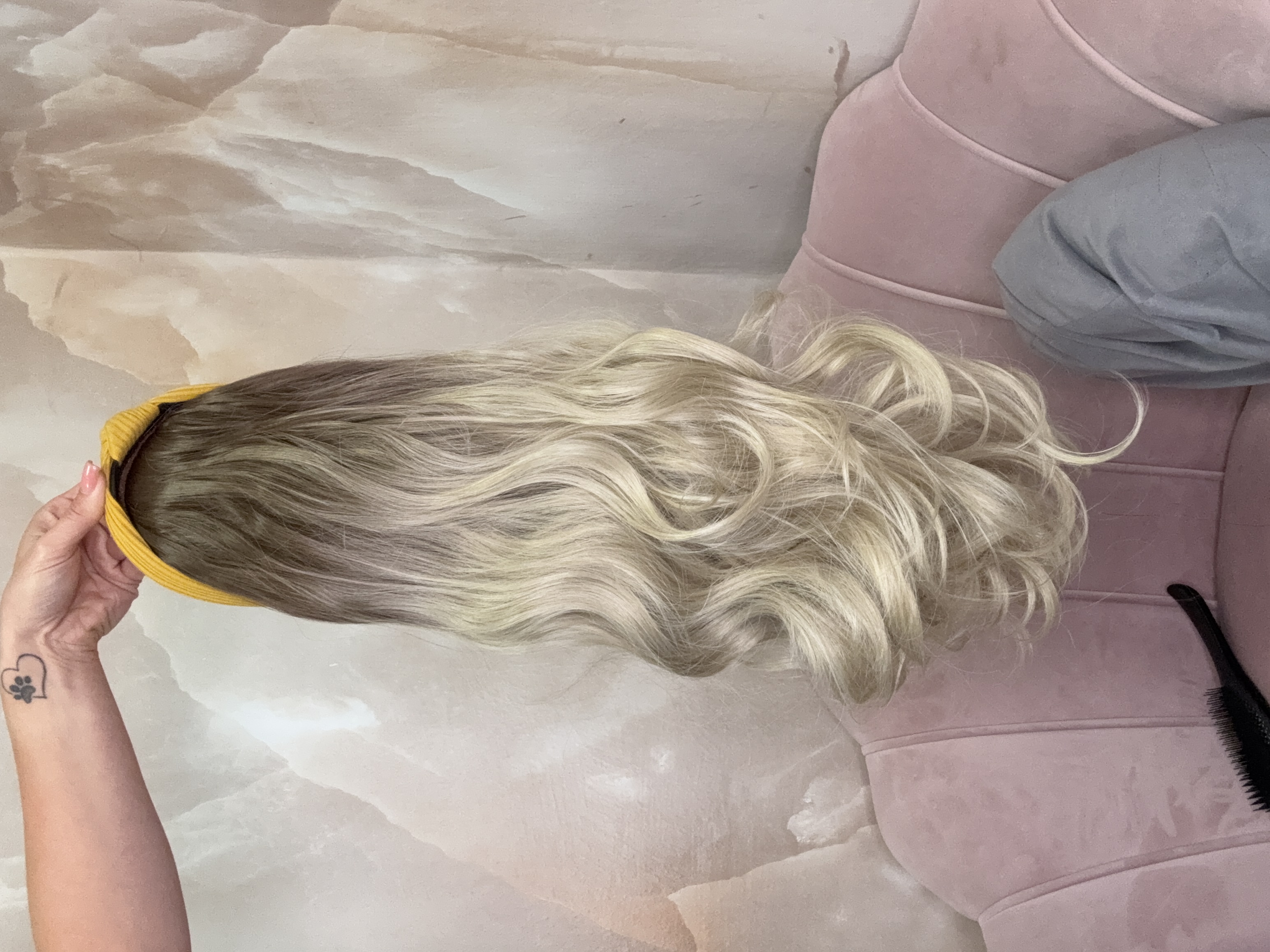 Peruka na opasce Jasny blond Ombre
