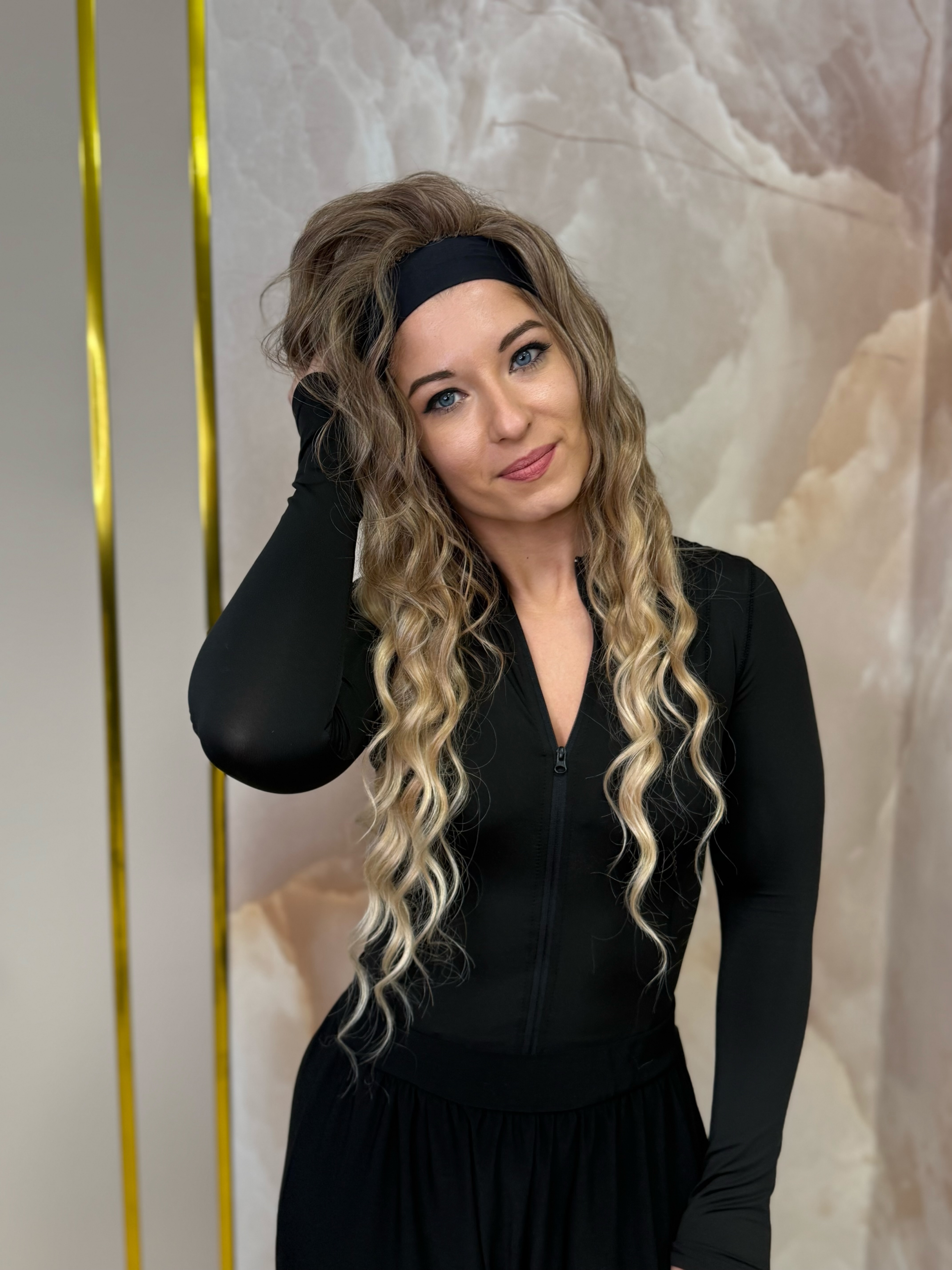 Peruka na opasce Falowana- NA ZAMÓWIENIE, robiona ręcznie