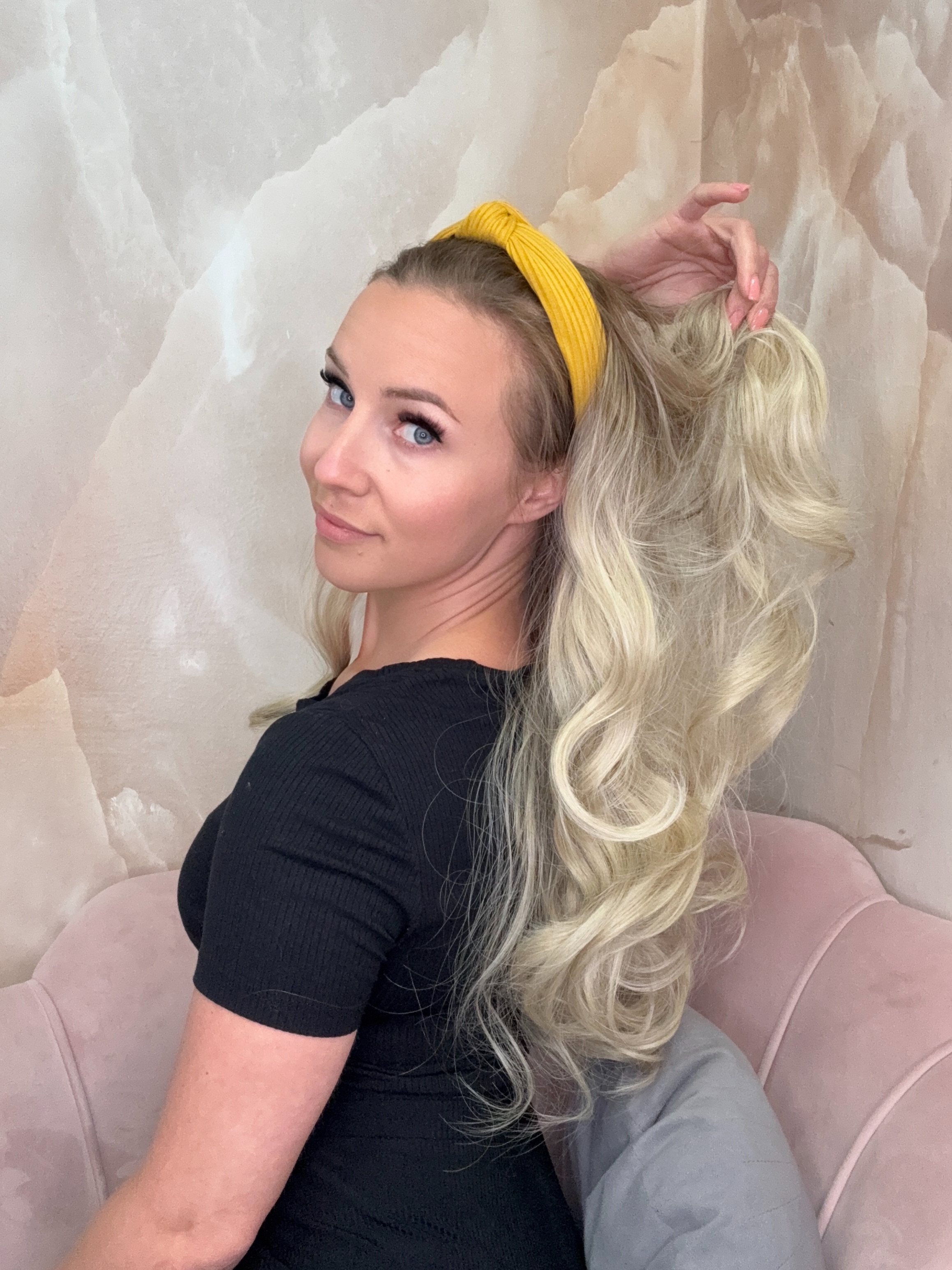 Peruka na opasce Jasny blond Ombre